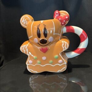 Disney Gingerbread Minnie Mug - Brown, Red, White